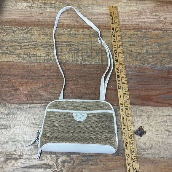 Brighton Jojo Straw Organizer Crossbody $315 retail boho coastal